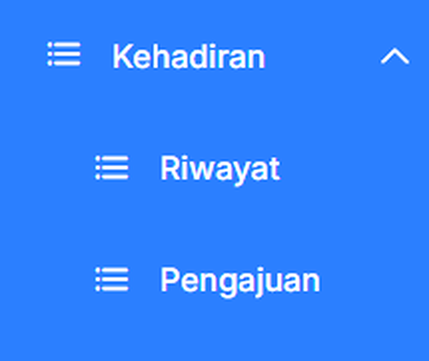 Menu Kehadiran