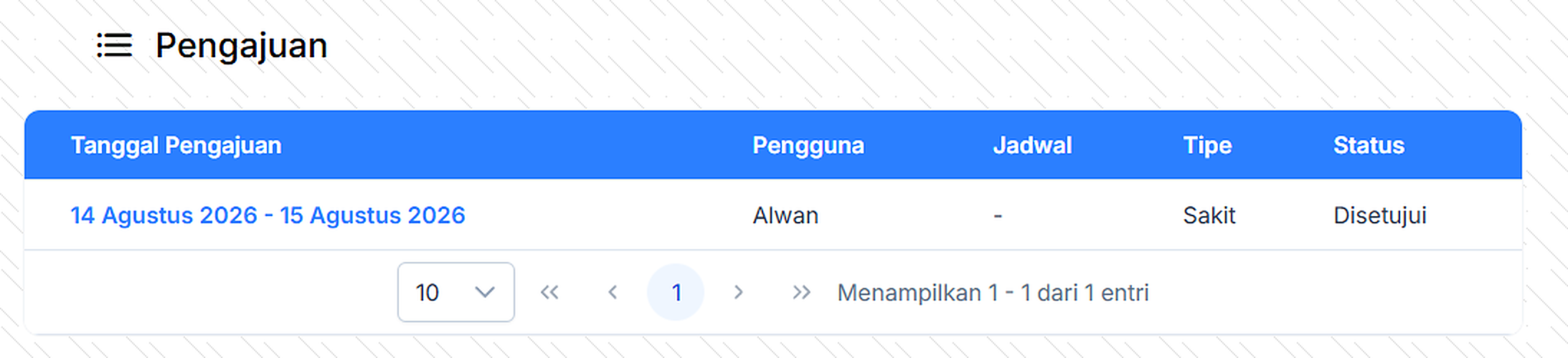 Halaman Pengajuan