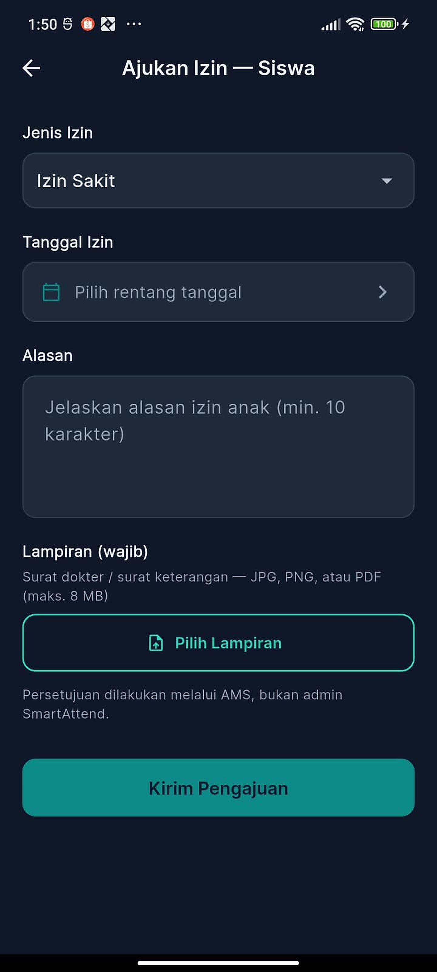 Kolom Alasan