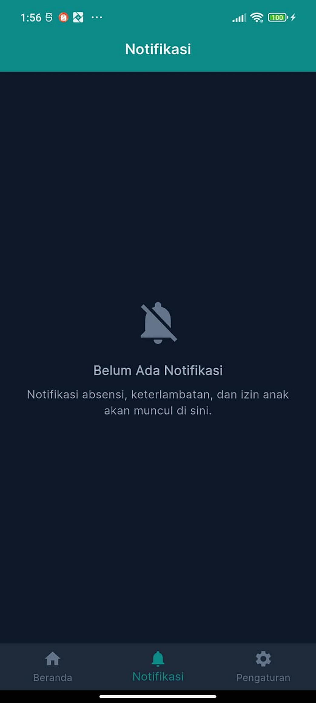 Halaman Notifikasi