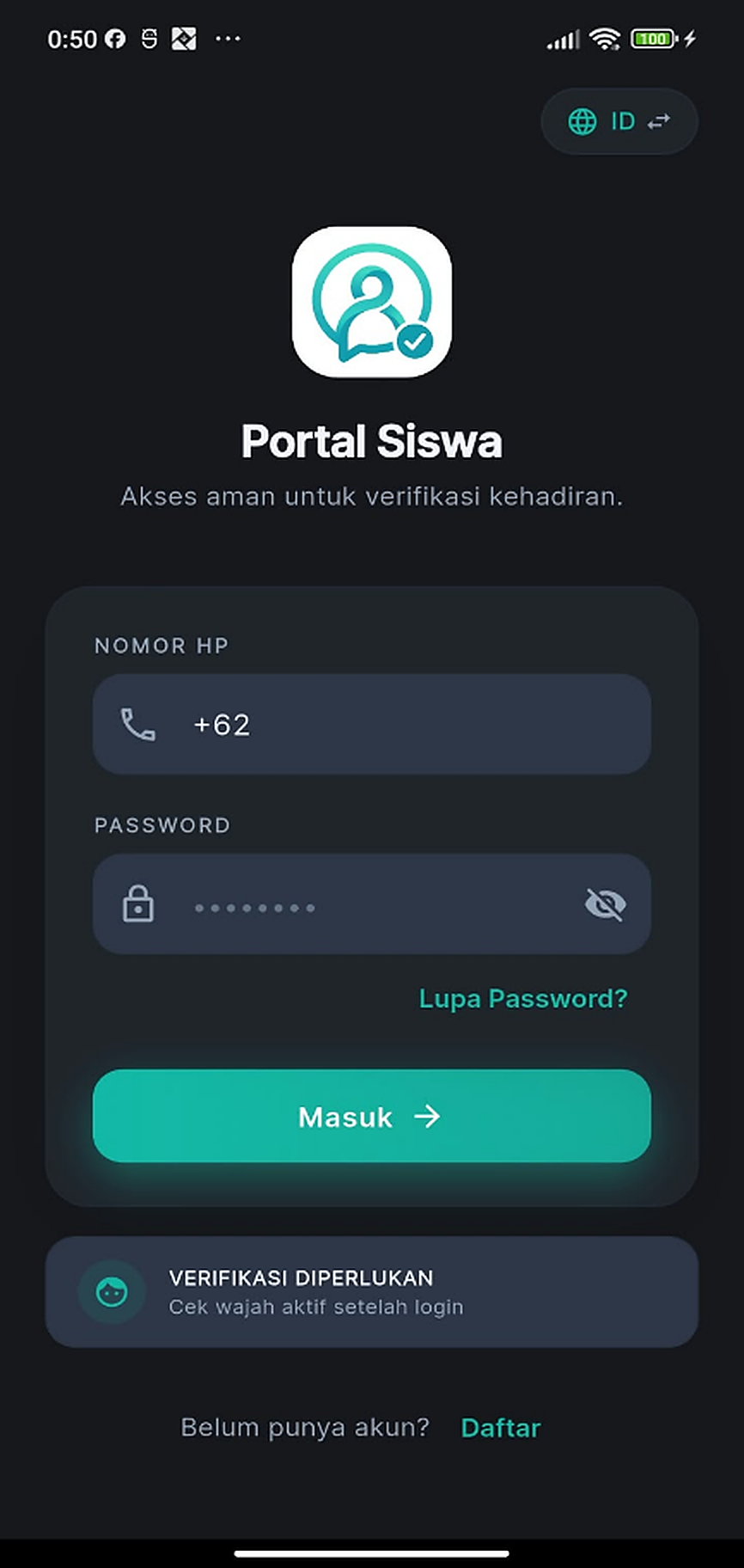 Kolom Password