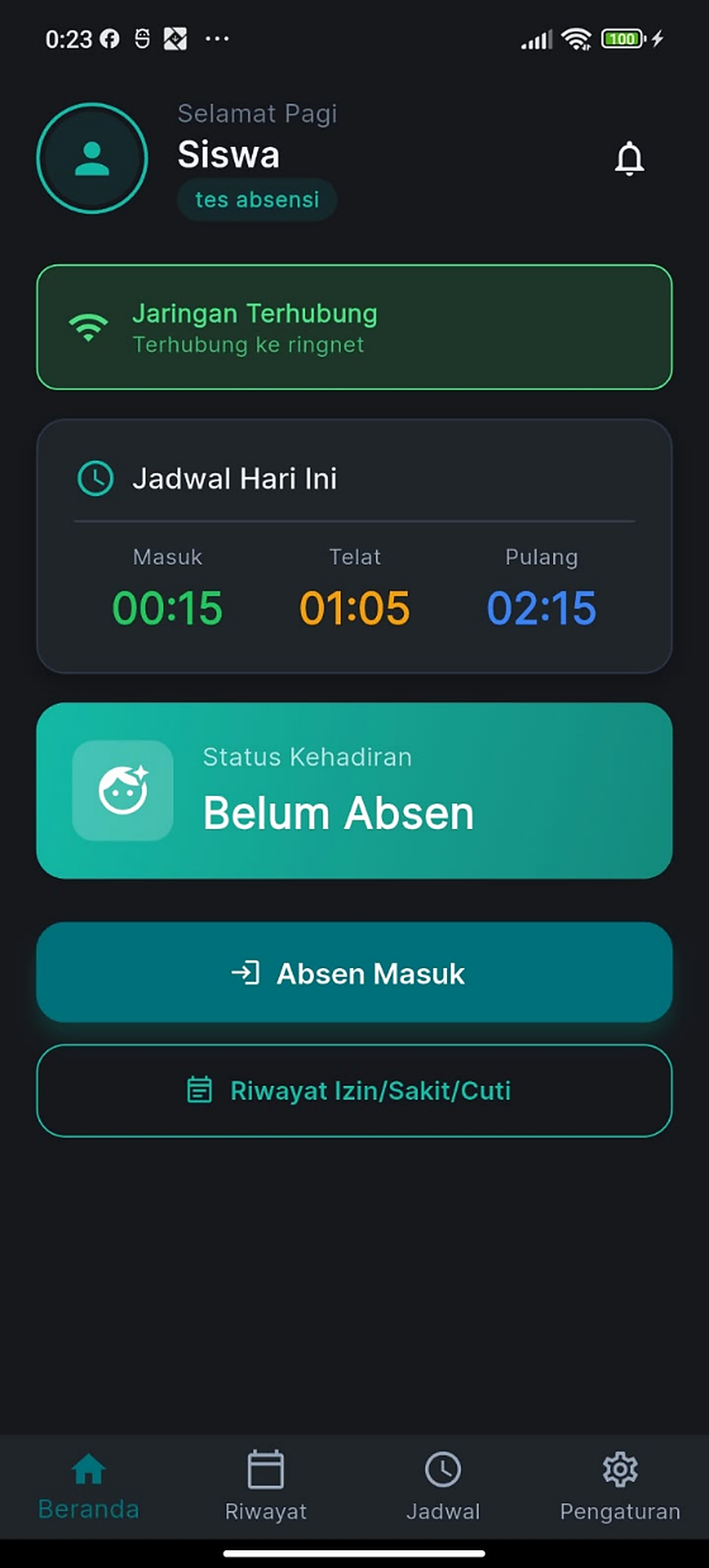 Jadwal Hari Ini