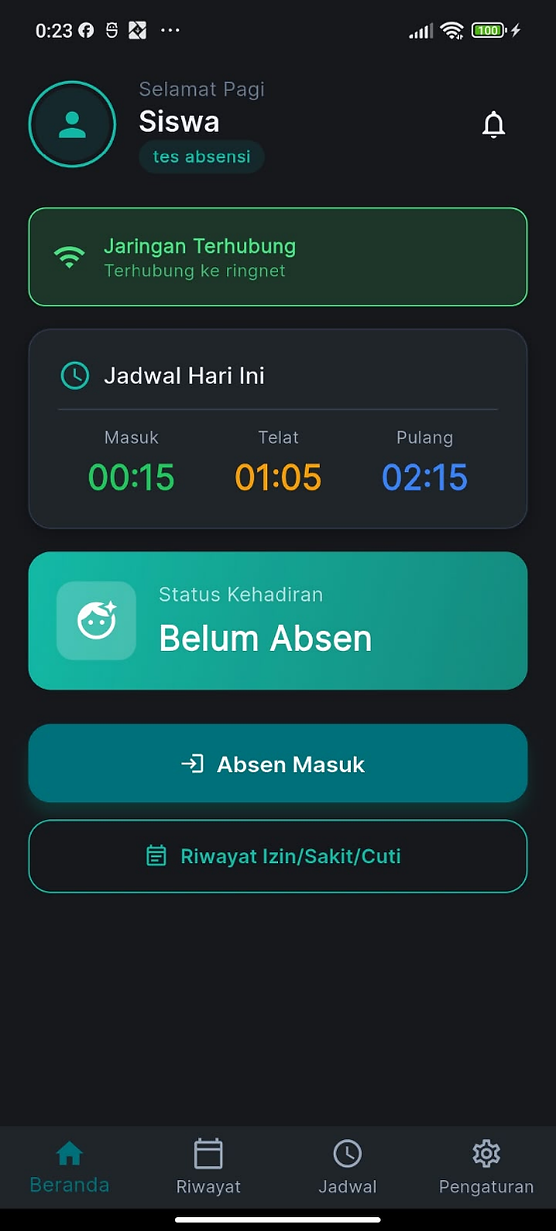 Status Jaringan RingNet
